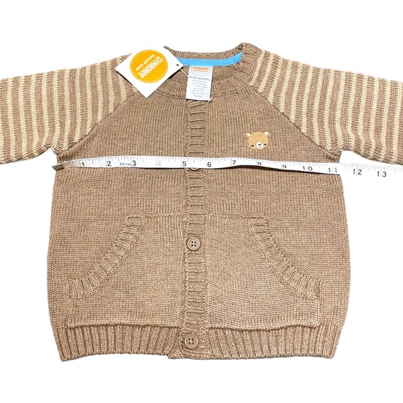 Gymboree Cotton Blend Cardigan Sweater, Light Brown, Baby Boy 6-12 Months, NWT - Picture 7 of 8